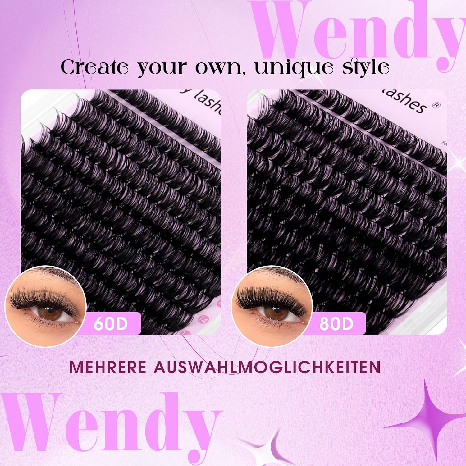 Detalle de WENDY LASHES Lash Clusters 518PCS