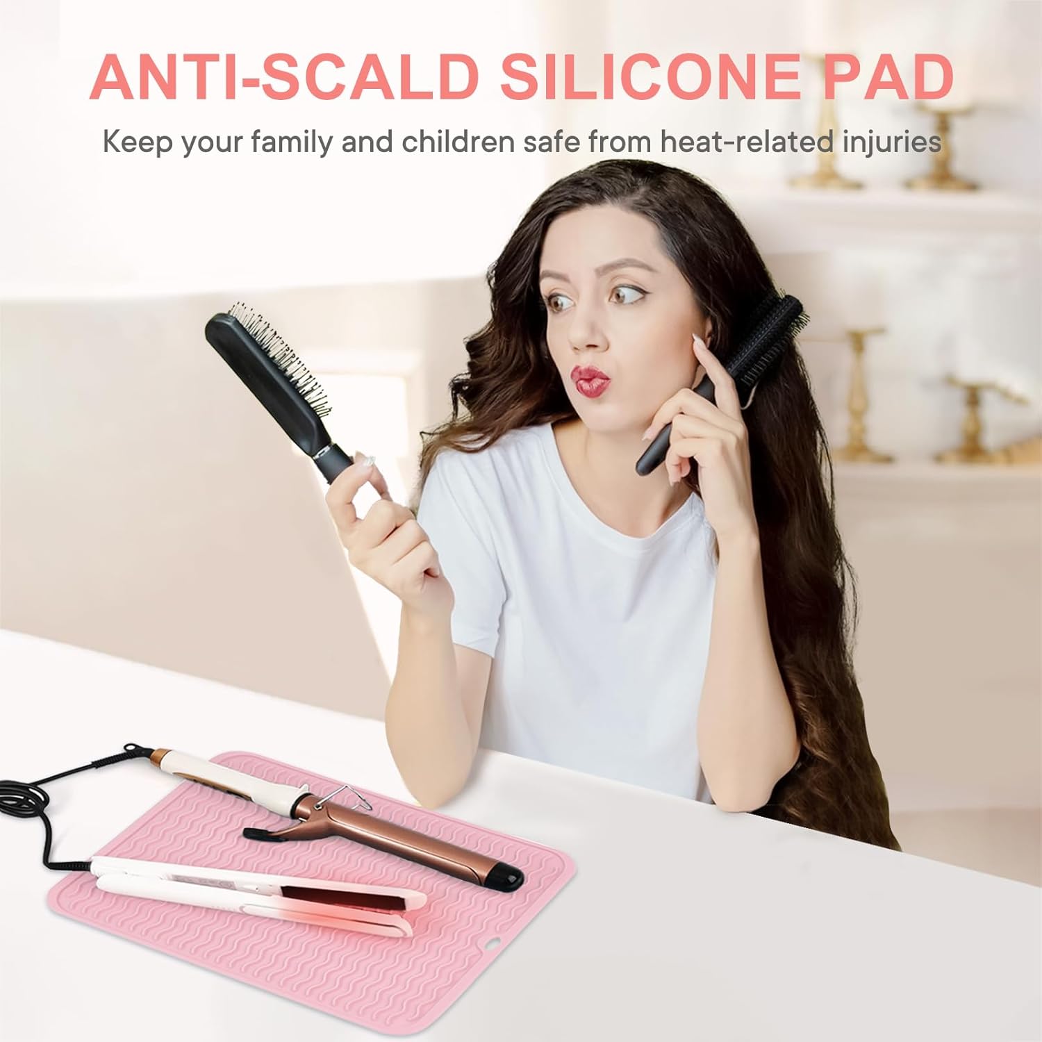 Thumbnail 1 de Suafrnut Oversize Silicone Heat Resistant Mat (14.2 x 11 in) for Curling & Flat Irons