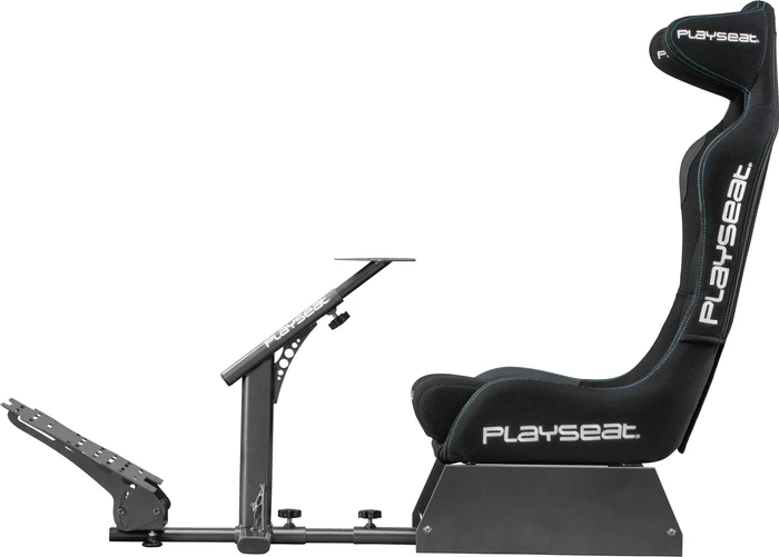 Detalle de Playseat Evolution Pro ActiFit Schwarz – Renncockpit mit verstellbarem Lenkrad und robustem Metallgestell