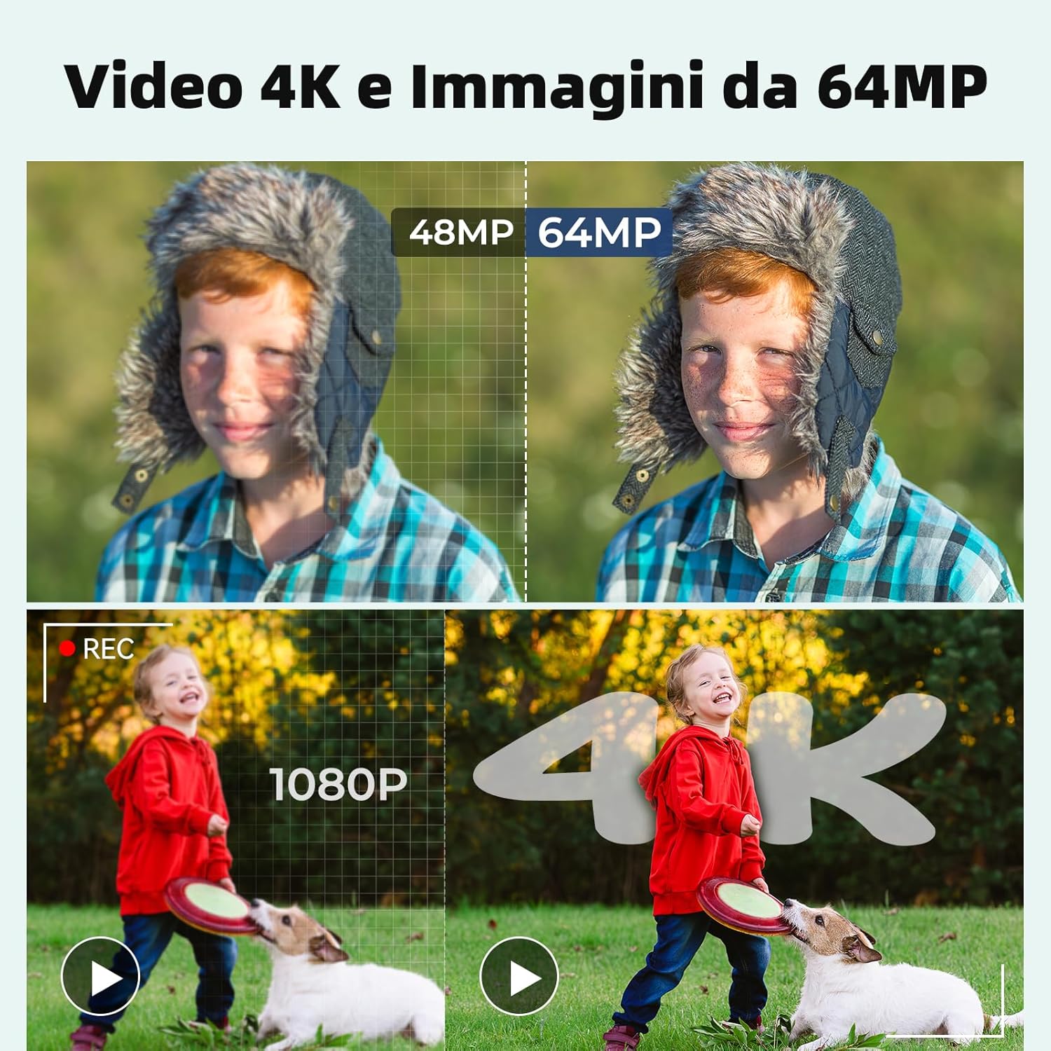 Detalle 2 de Caytail Macchina Fotografica 64MP 4K