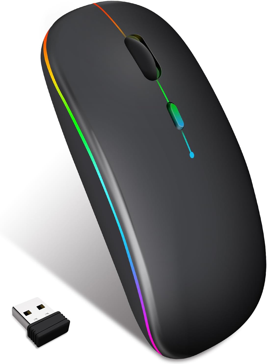 Detalle de Kabellose Laptop-Maus mit BT 5.2 und 2,4 GHz