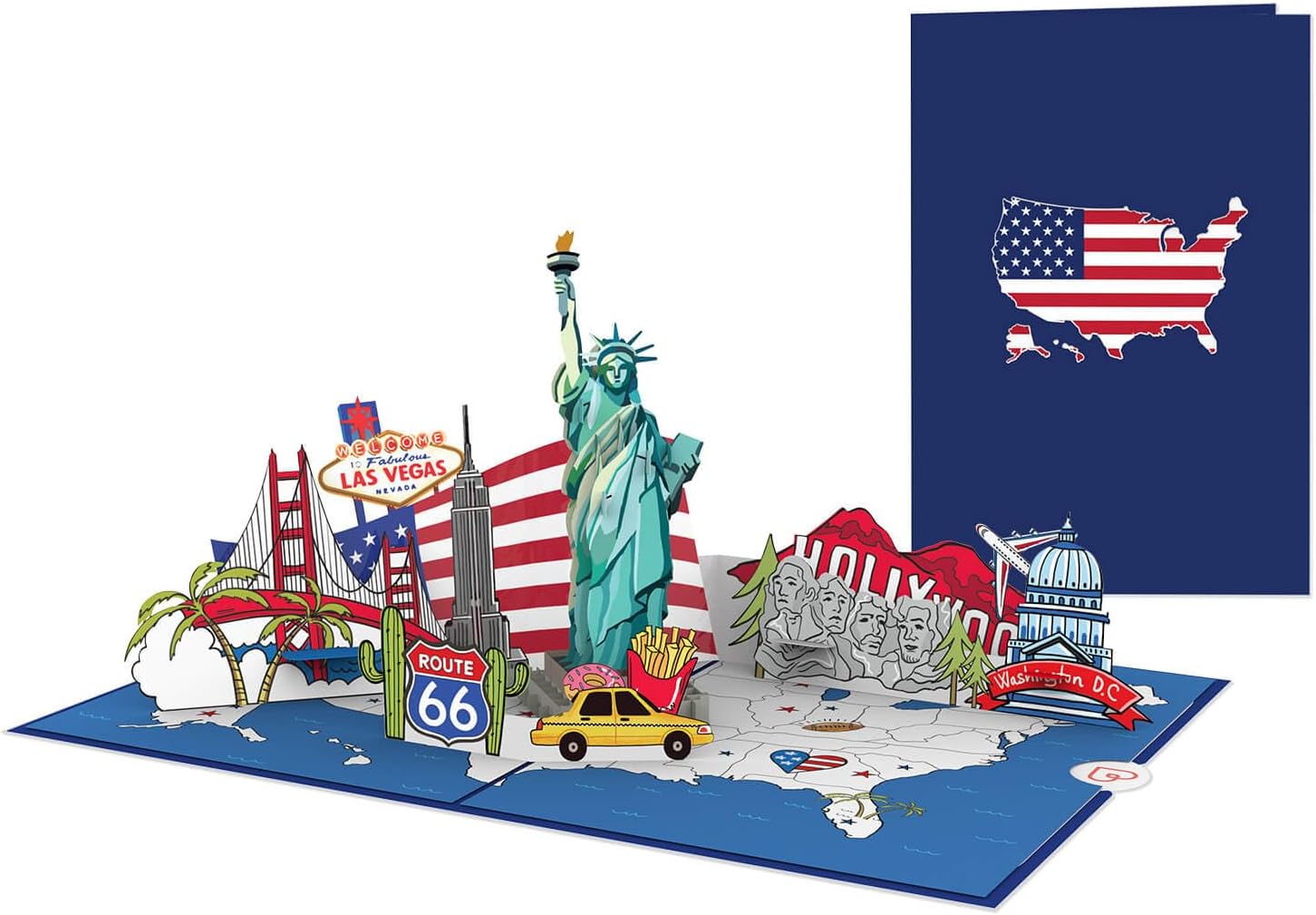 Thumbnail 2 de papercrush® Pop-Up Karte USA – Gutschein für USA-Reise mit 3D-Effekt (Geburtstagskarte zum Städtetrip nach New York)