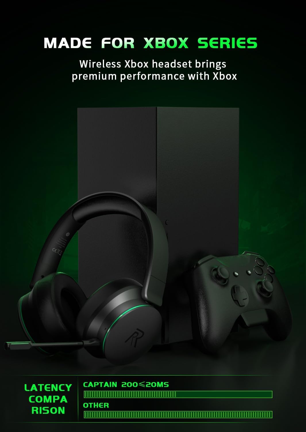 Thumbnail 5 de RYR Captain 200 Wireless Gaming Headset 45h