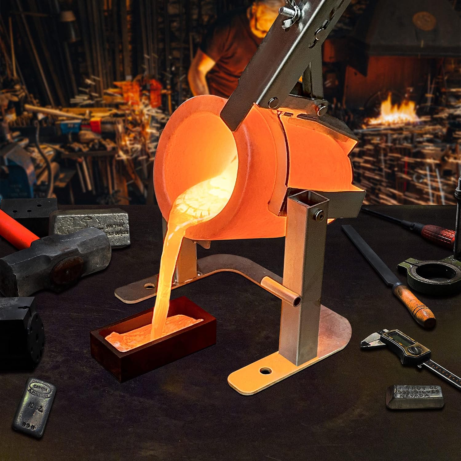 Thumbnail 2 de Nelyrho Crucible Pouring Tongs, 4.5 kg