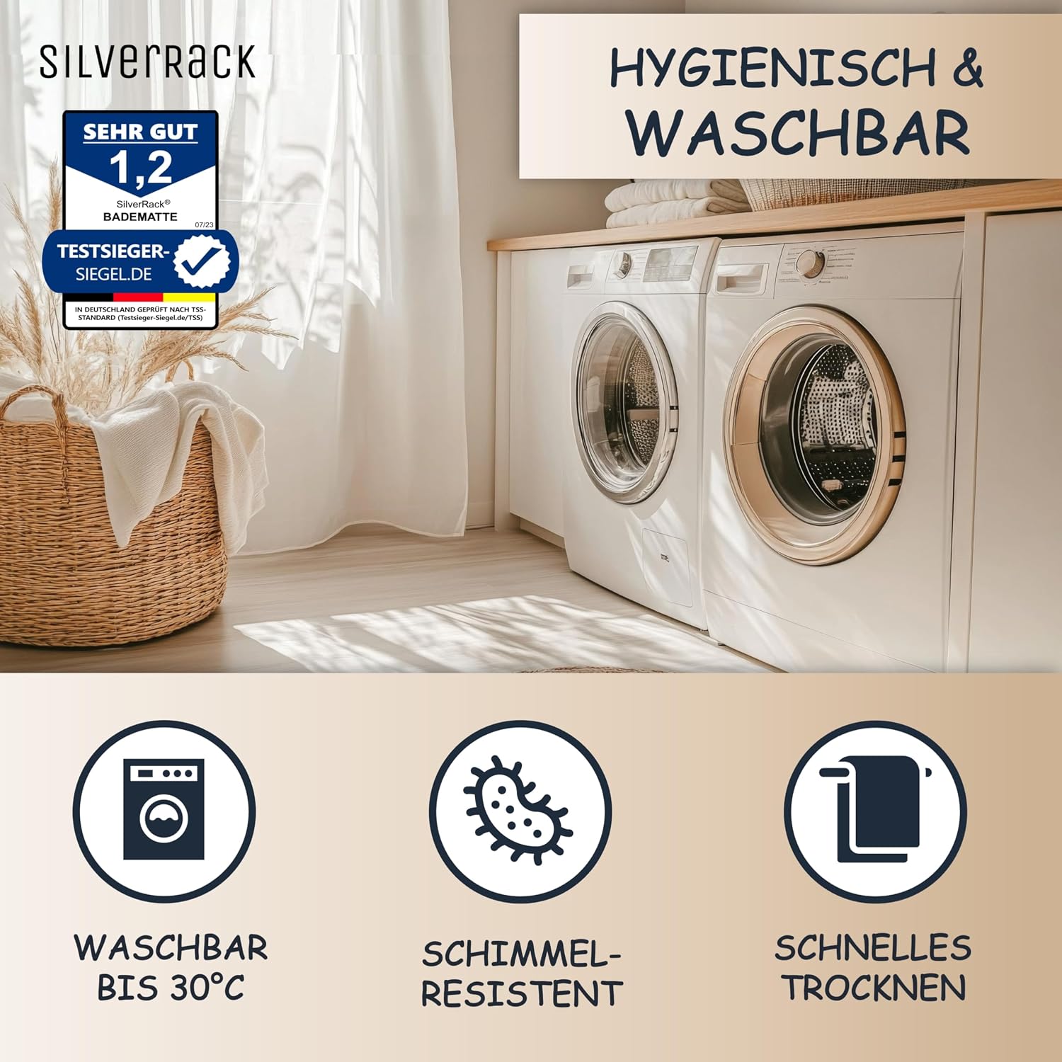 Thumbnail 5 de SilverRack Tapis de bain enfant 100x40cm