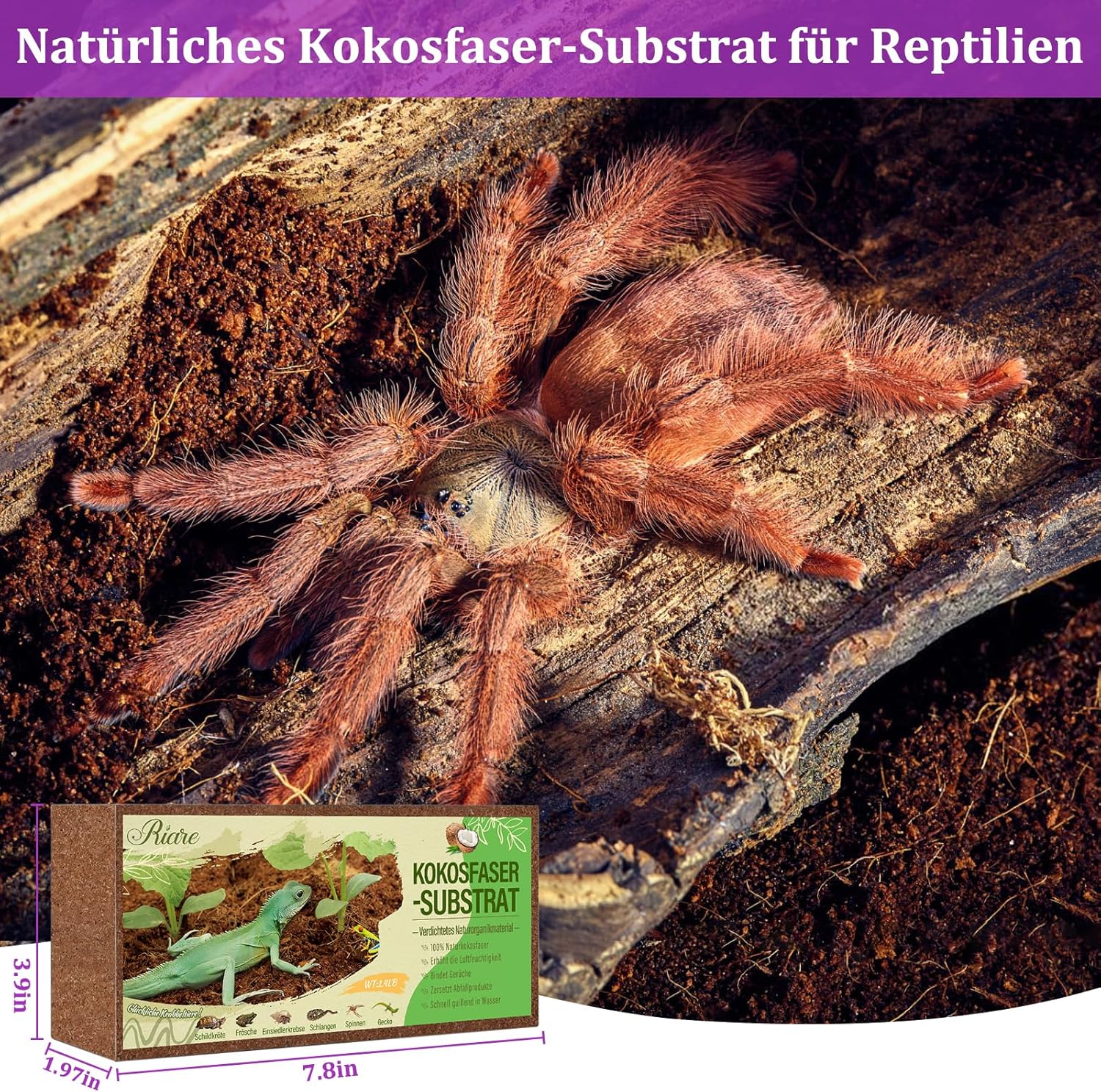 Thumbnail 1 de Kokosfaser-Substrat für Terrarien, 1 Stück