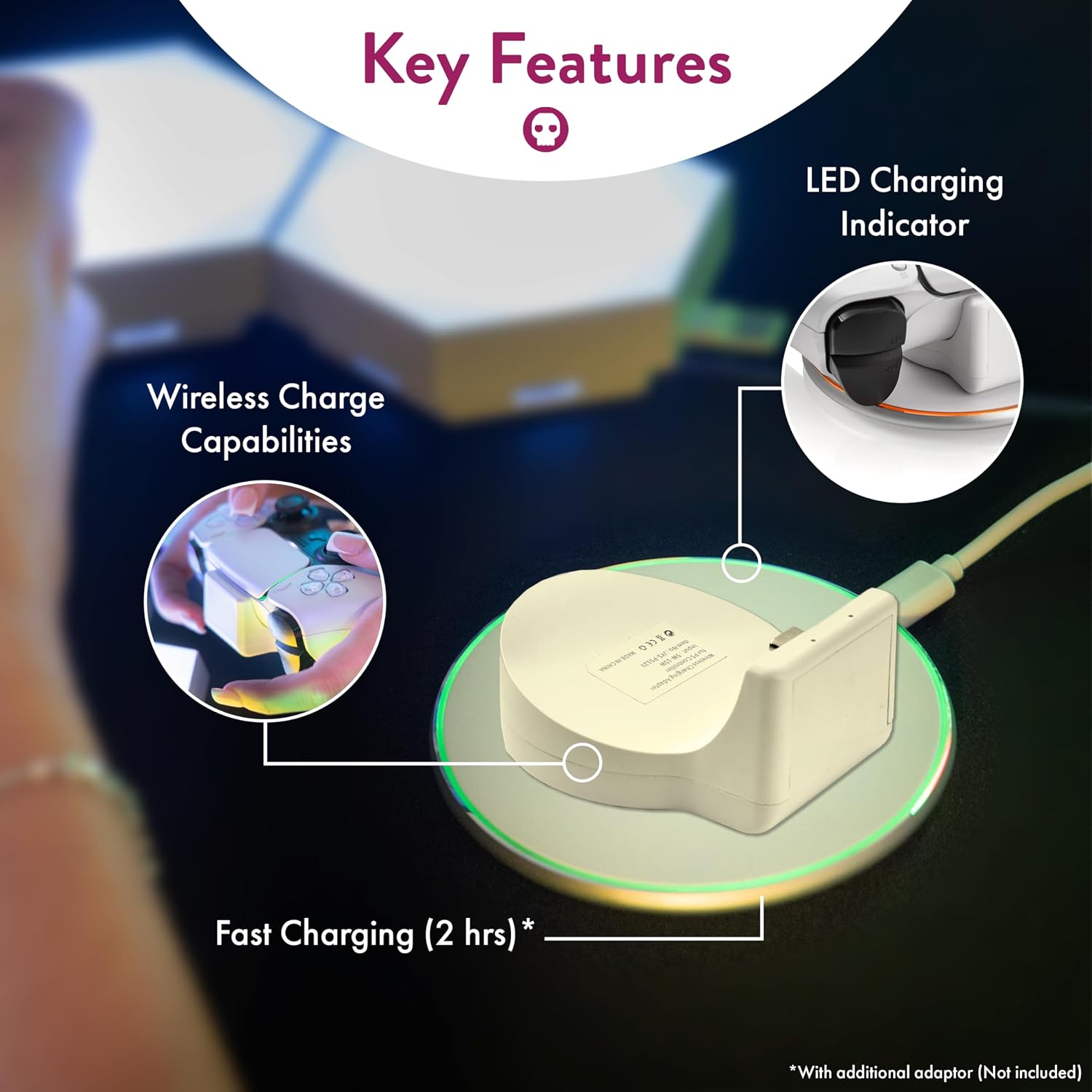 Detalle 2 de Numskull Wireless Charging Kit 15 W