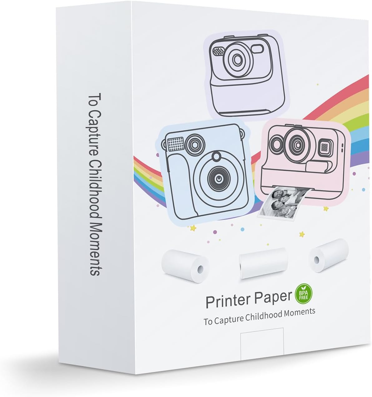 Thumbnail 2 de Hikkon 12 Rolls Kids Instant Print Camera Thermal Paper — DIY Colourable Photos On The Go