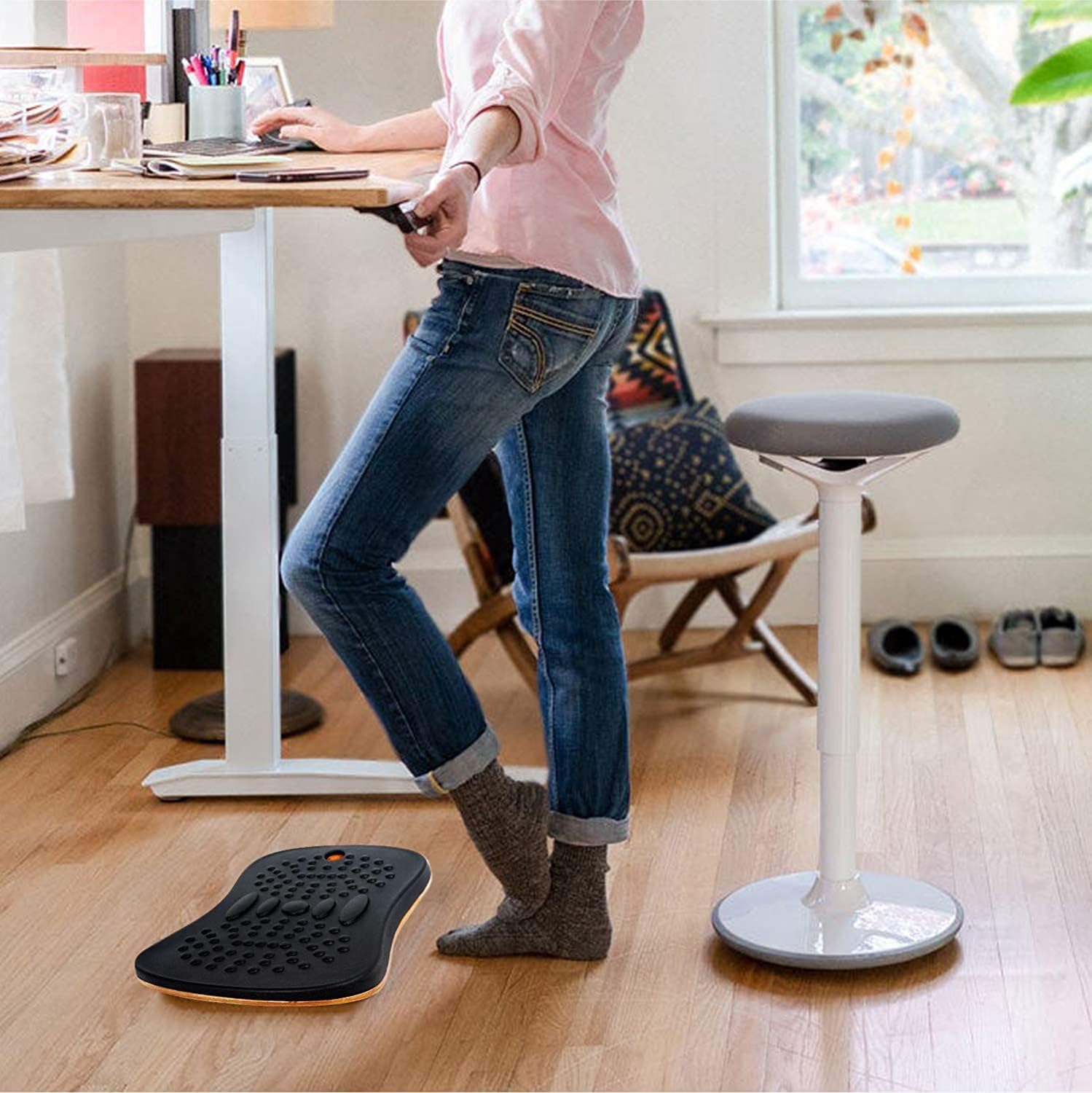 Thumbnail 4 de Yes4All Wobble Balance Board for Standing Desk – Anti-Fatigue Foam Pad with Massage Points