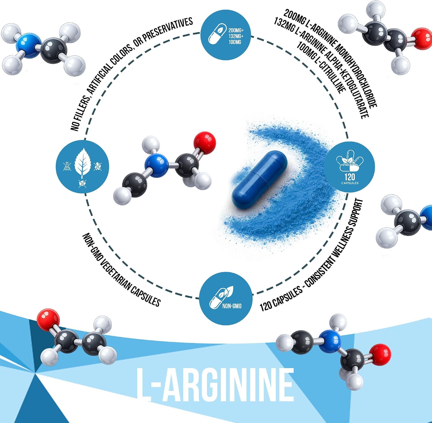 Detalle de EBYSU L-Arginine workout supplement 664 mg