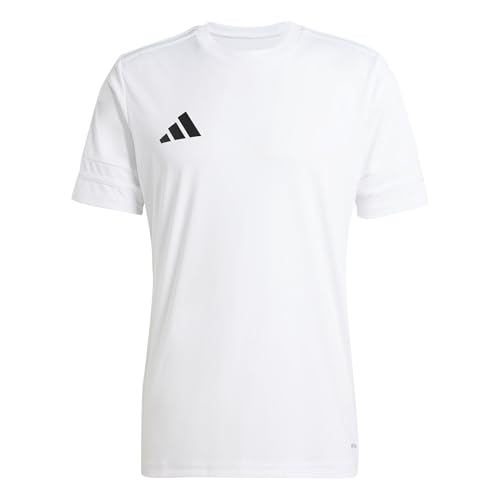 Detalle de adidas Squadra25 camiseta de hombre de manga corta, corte ajustado y poliéster reciclado