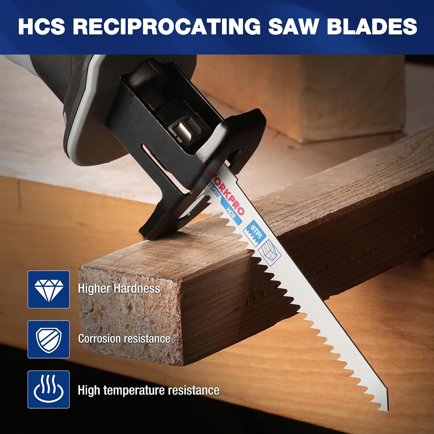 Thumbnail 5 de WORKPRO 32-Piece Reciprocating Sabre Saw Blades Set for Wood & Metal (with organiser pouch)
