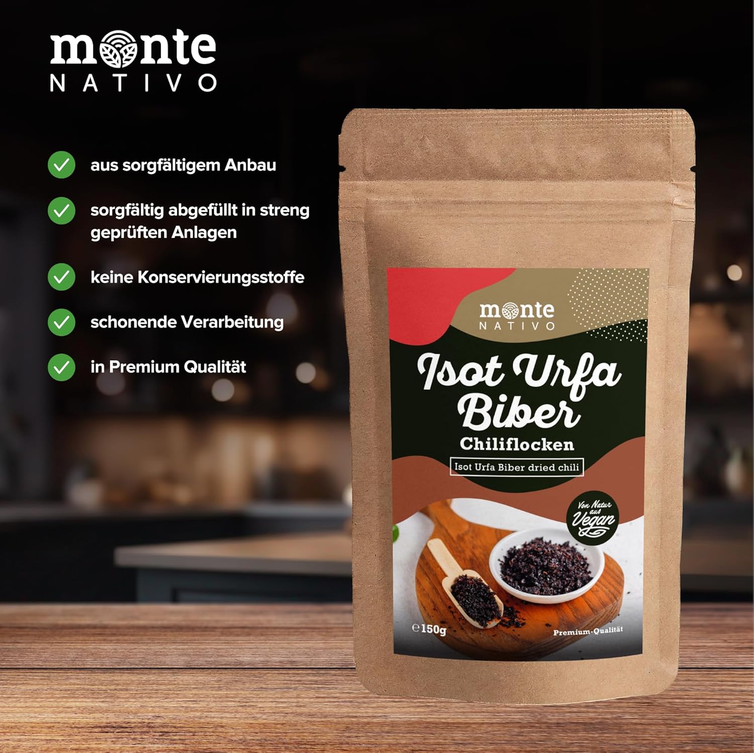 Detalle de Isot Biber Monte Nativo (Urfa Biber) – 150 g