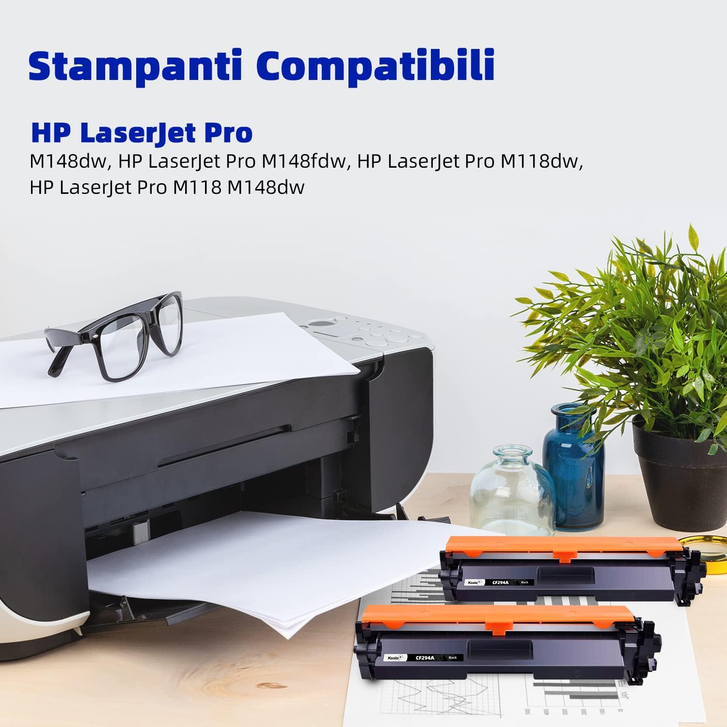 Thumbnail 1 de Koala Cartuccia Toner compatibile HP 94A/94X (chip) per LaserJet Pro M148dw/M148fdw/M118dw/M148dw (Nero, confezione da 2)