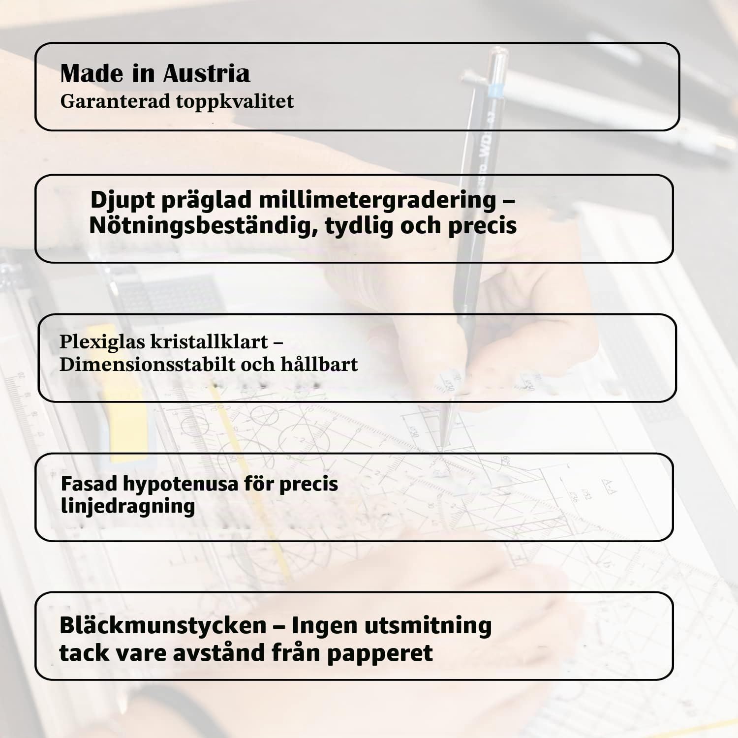 Detalle de Aristo 1650/3 TZ-triangel med avtagbart handtag, 22,5 cm