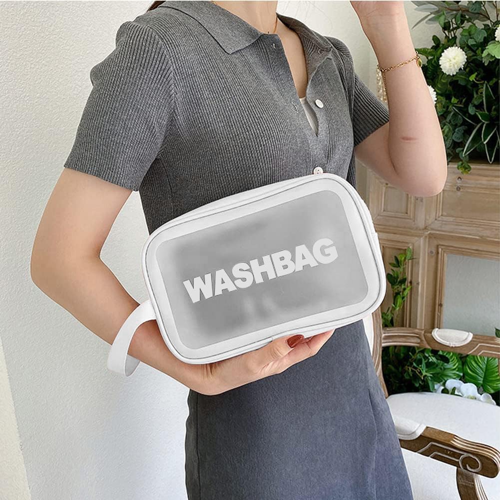 Detalle 2 de Aucuu 6-teiliges Reise-Kulturbeutel-Set (transparent) – wasserdichte, auslaufsichere Organizer mit Reißverschluss