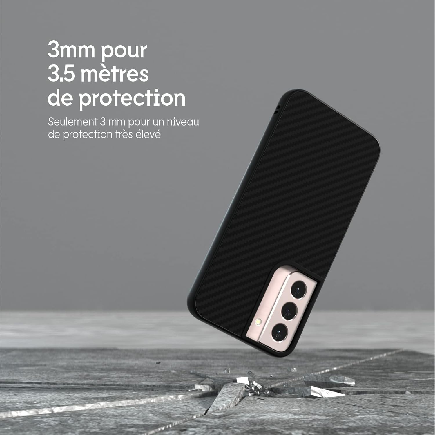 Thumbnail 1 de RhinoShield SolidSuit pour Samsung Galaxy S22 – Coque Fine, Absorption d’Impact et Finition Matte Noire