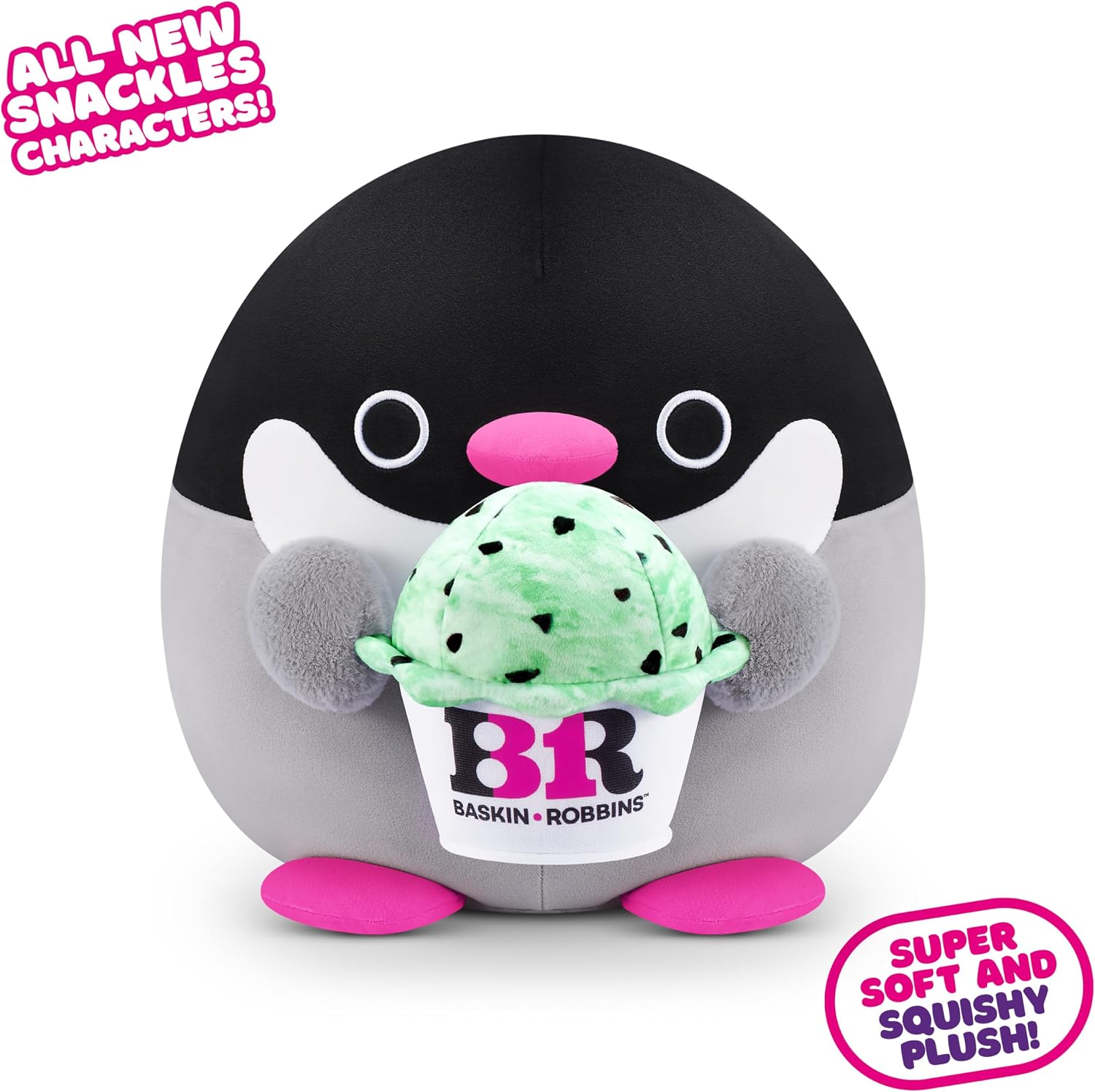 Thumbnail 1 de Snackles 77605G – pluszowy pingwin 20 cm z motywem Baskin Robbin