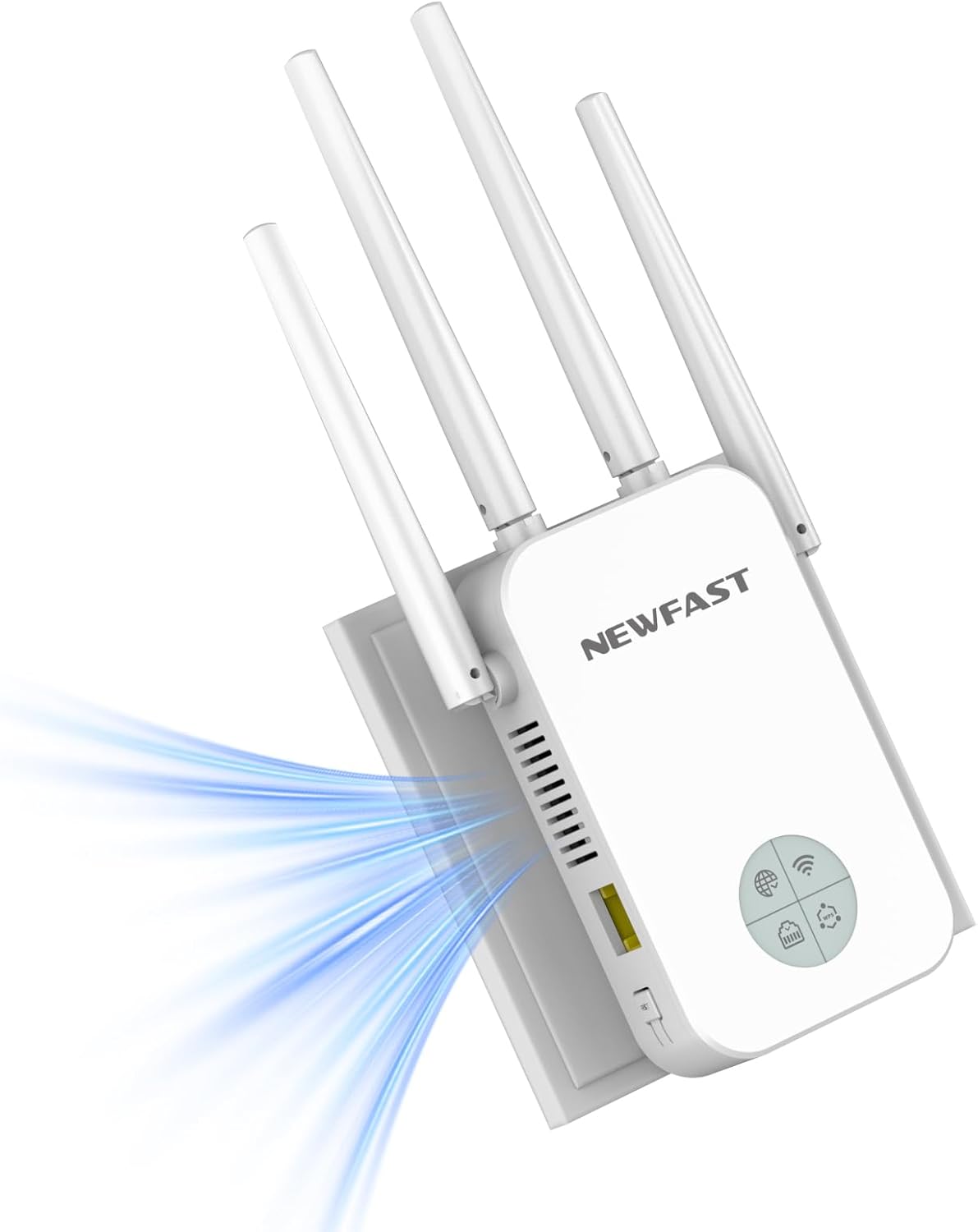 Thumbnail 6 de NEWFAST WLAN-Verstärker 1200 Mbit/s Dualband WiFi Repeater mit WPS, 4 schwenkbaren Antennen und Ethernet-Port