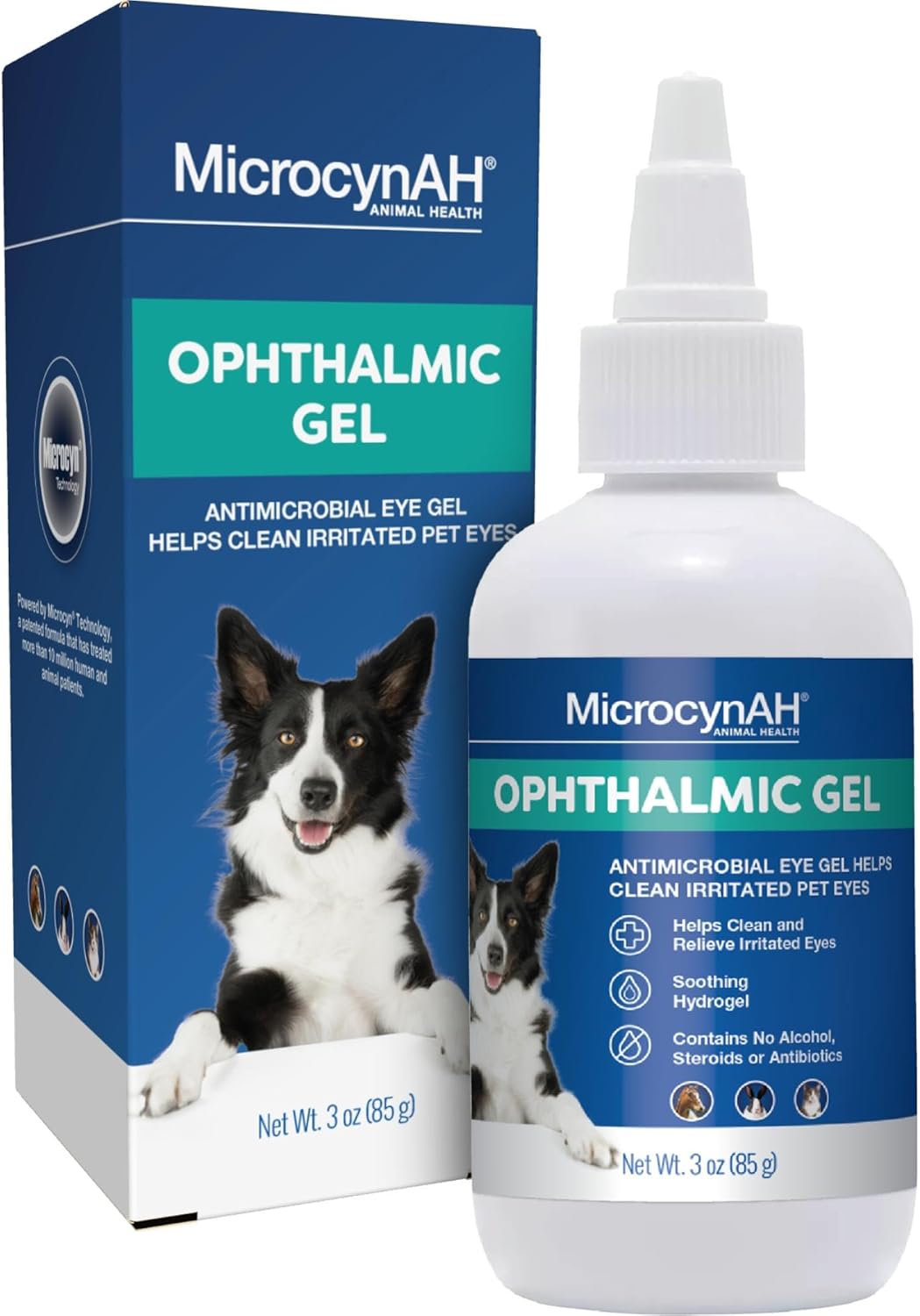 Detalle de Microcyn AH Gel ophtalmique 89 ml — Nettoyage et soulagement pour chiens, chats, chevaux et lapins