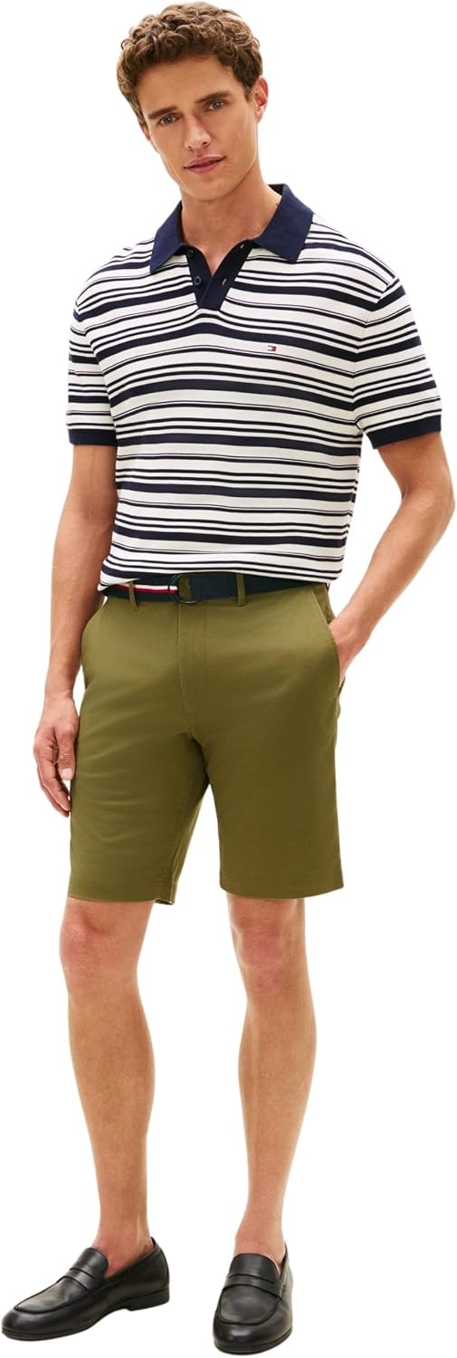 Detalle de Tommy Hilfiger Men's Denton 9.5in Ess Twill Shorts W/Belt Mw0mw42349
