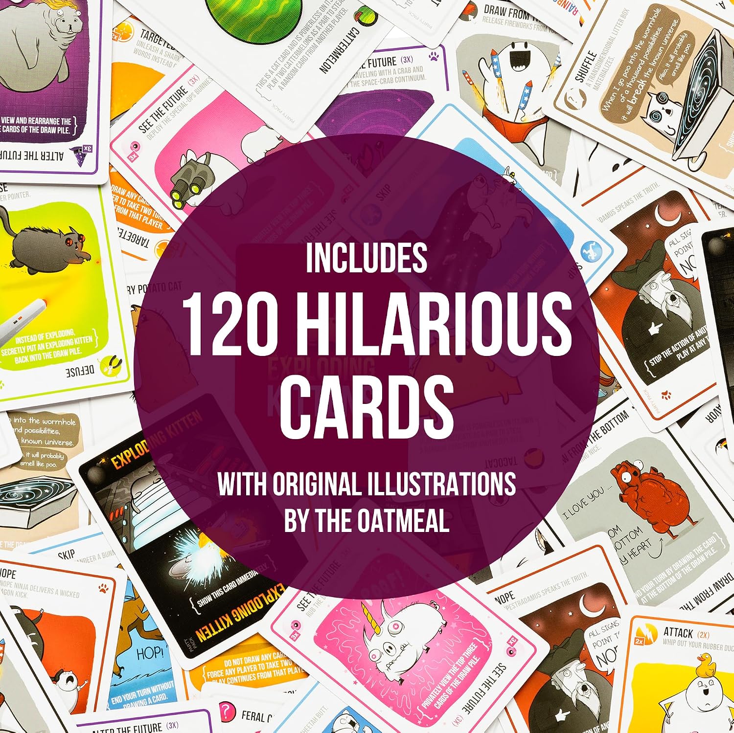 Detalle de Exploding Kittens Party Pack: il party game per gruppi grandi, ora fino a 10 giocatori