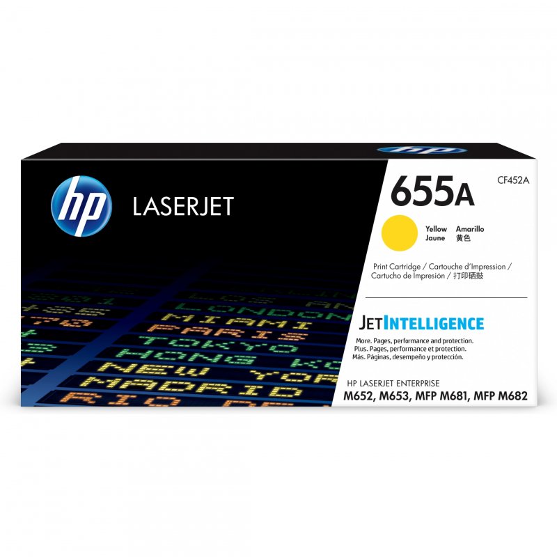Detalle de Tóner Original HP 655A LaserJet Amarillo (CF452A) para Enterprise