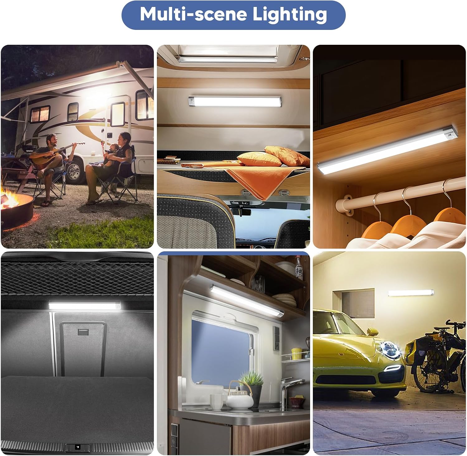 Thumbnail 4 de Kriogor 2-Pack 12V Interior LED Lights – 30cm, 120 LEDs with On/Off Switch