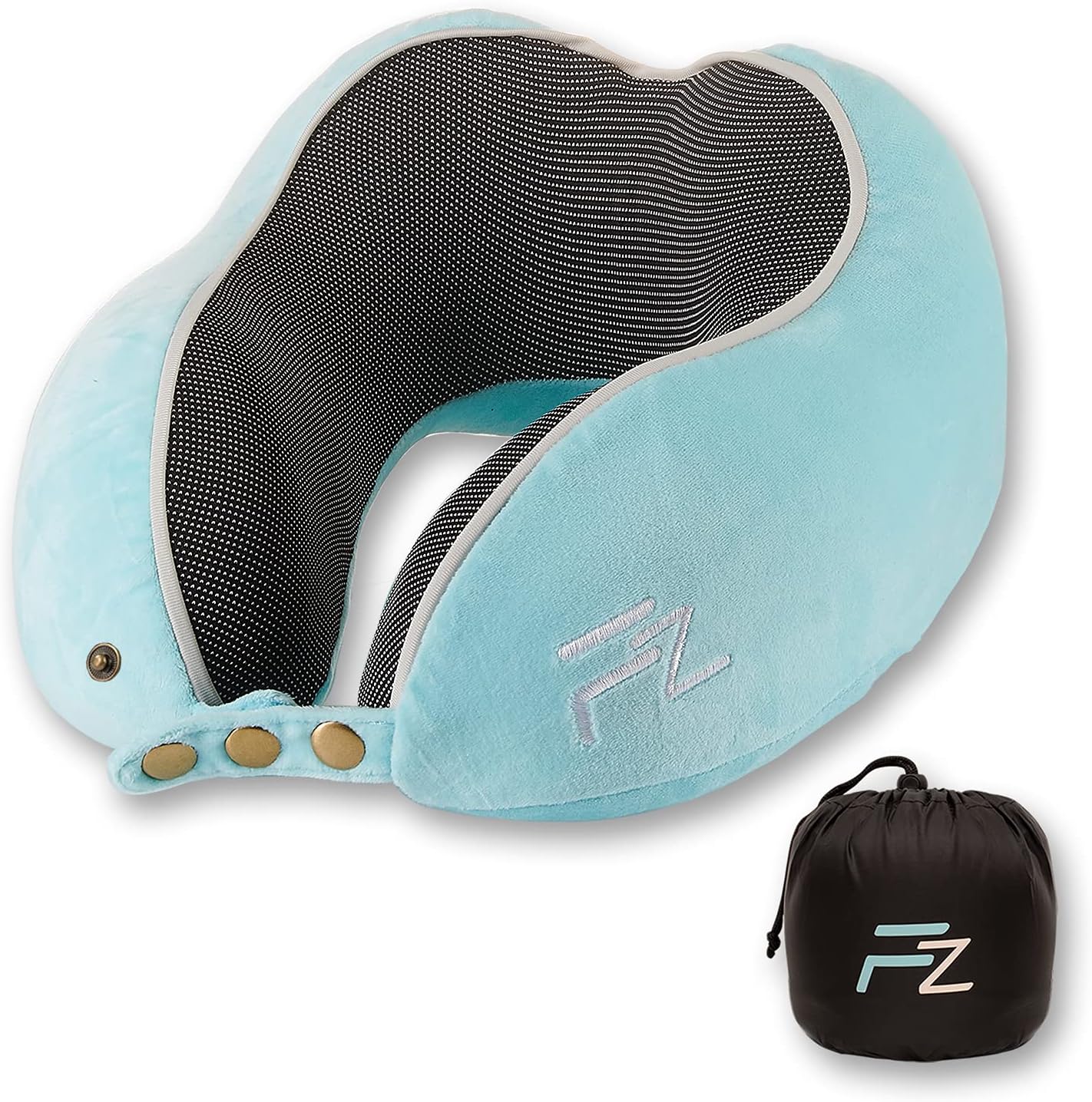 Thumbnail 6 de FLOWZOOM Nackenkissen für Kinder ab 6 Jahren (Größe M) – einstellbares Memory-Foam-Nackenhörnchen mit waschbarem Bezug