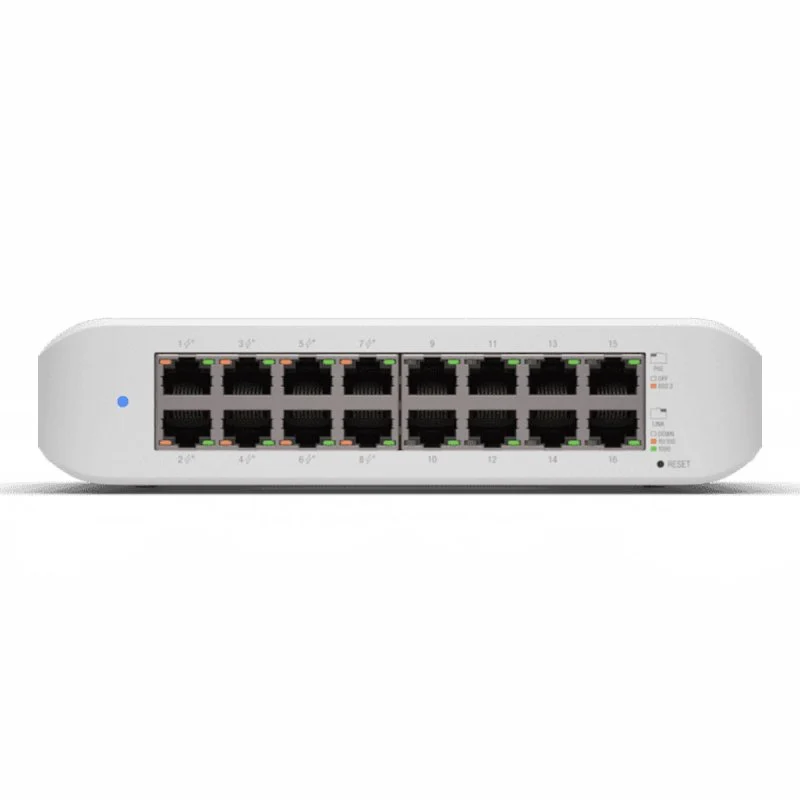Thumbnail 3 de Ubiquiti UniFi Switch Lite 16 PoE Switch L2 Gigabit – 16 puertos, montaje mural, PoE+ (45 W)