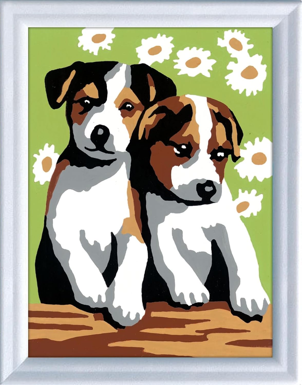 Detalle de Ravensburger CreArt Kids 8x12 cm - Numéro d'art Deux Petits Chiots - Kit de Peinture par numéros