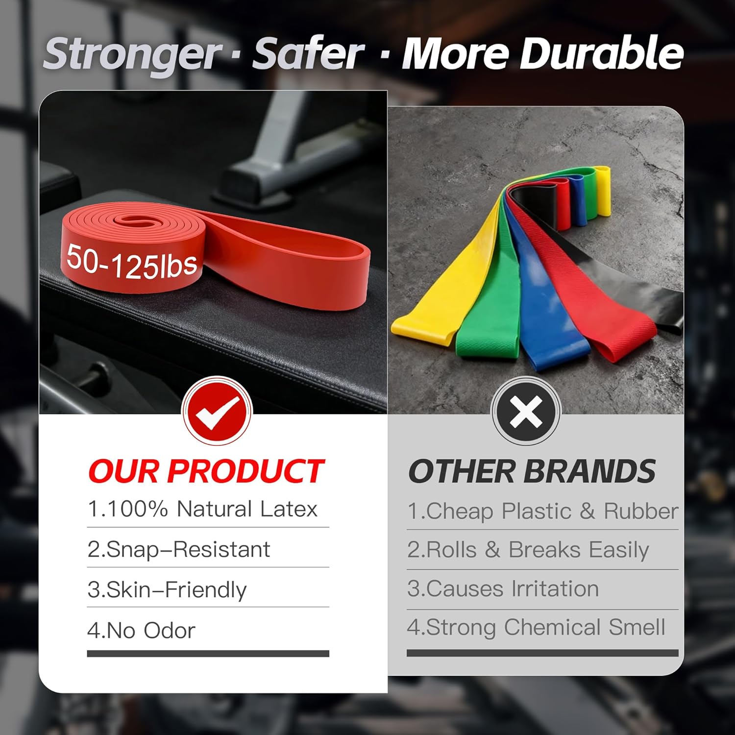 Detalle 2 de Pull Up Bands Resistance Set for Strength Training