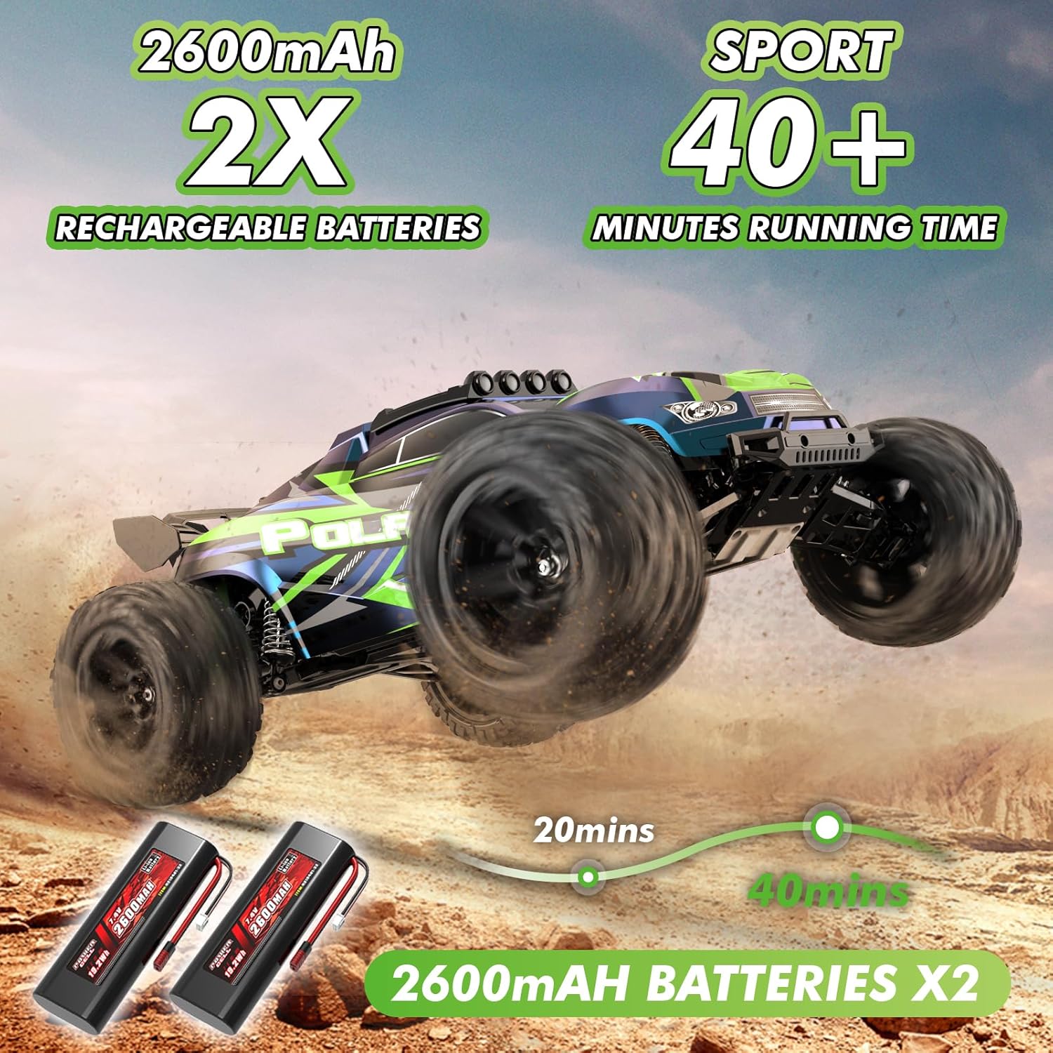 Detalle 2 de Womaqu 1:10 RC Auto 45 km/h 🏎