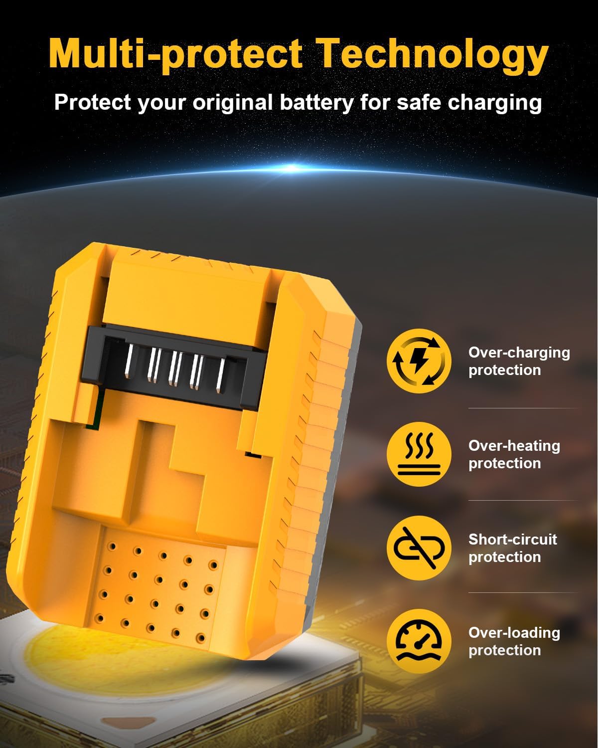 Thumbnail 5 de Ruzixt 12.0Ah 20V Replacement Battery with 12V–20V Charger