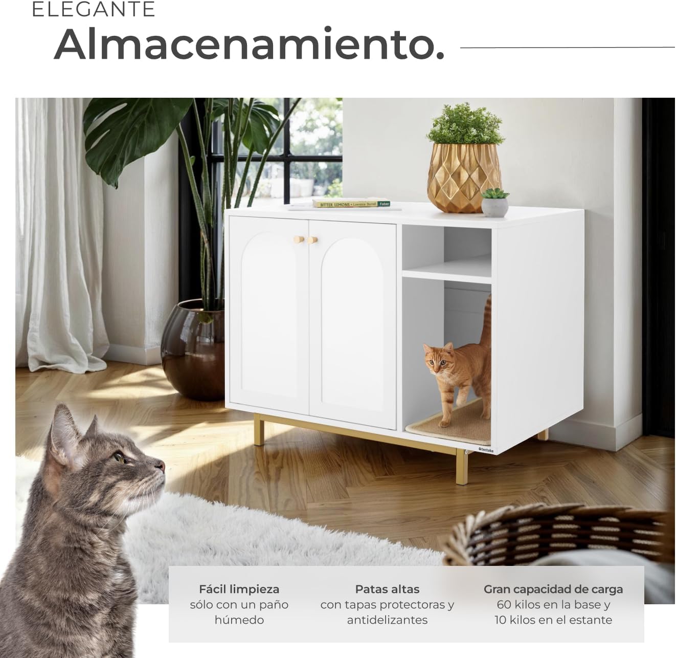 Detalle de tectake® Mueble arenero 80 x 52 x 61,5 cm