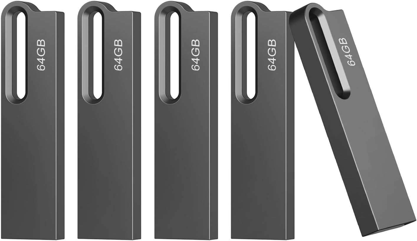 Detalle de 64GB USB Stick 5 Pack (USB 3.0) – High‑Speed Mini Flash Drives