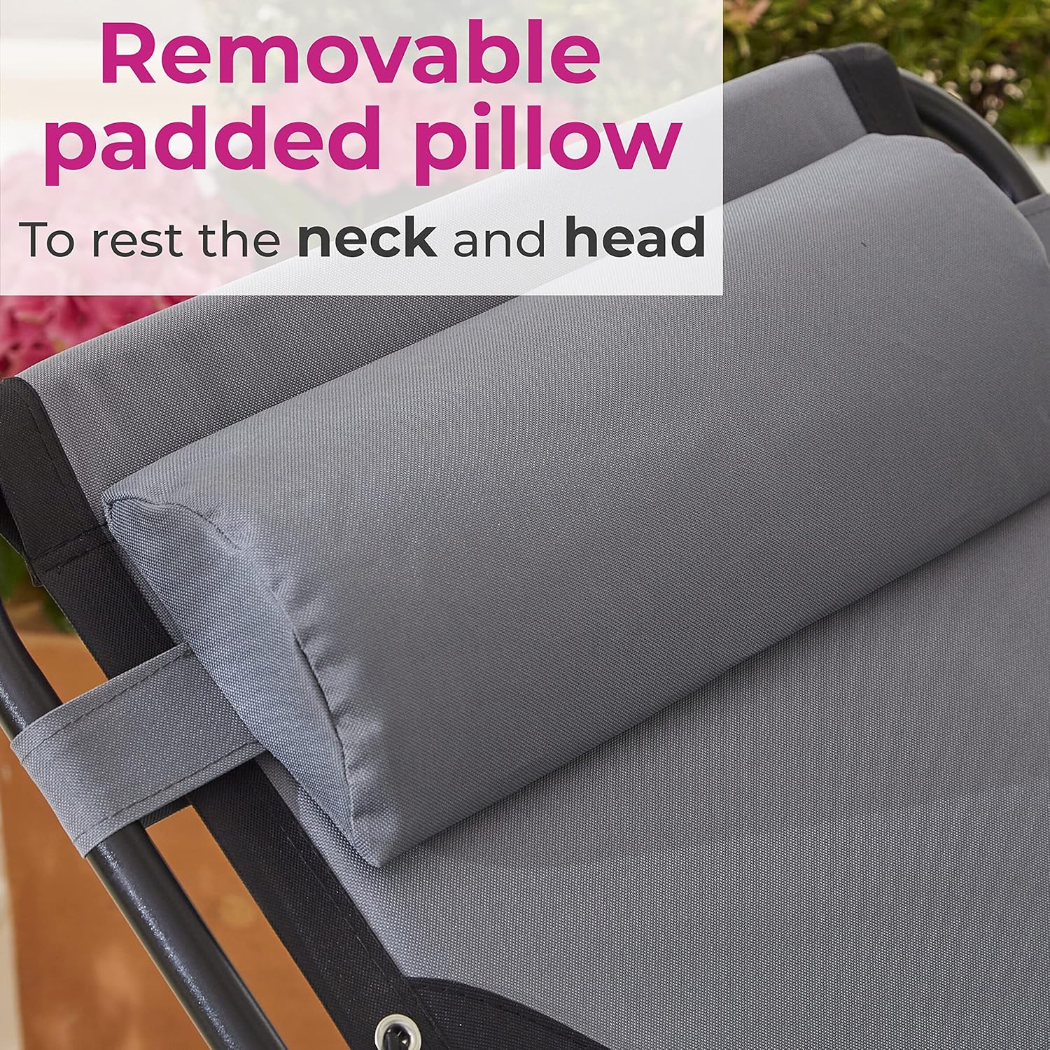 Detalle 2 de Zero gravity sun lounger chair 160cm