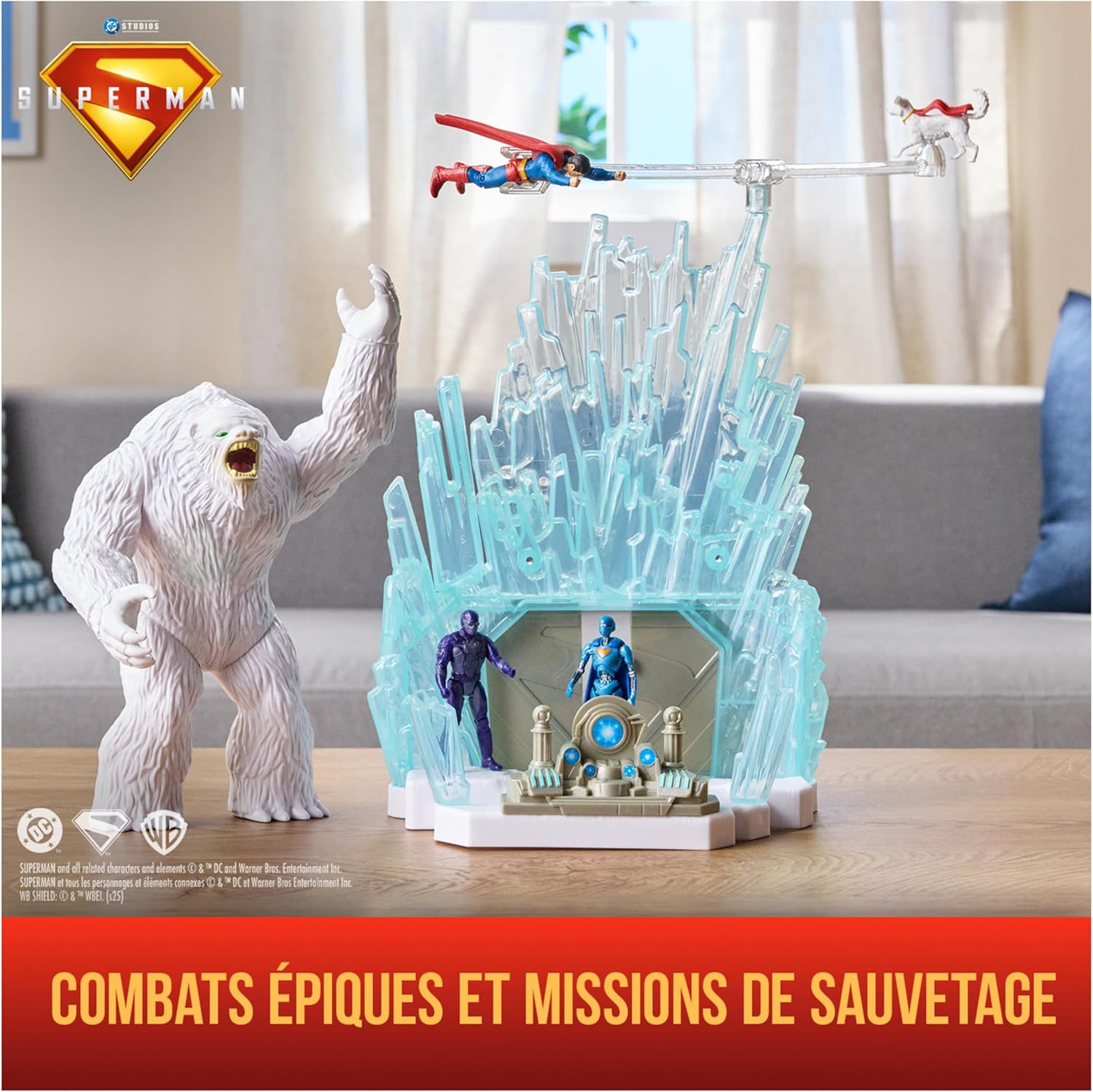 Thumbnail 4 de DC Comics Forteresse de Solitude – Playset avec 3 figurines (Superman, Krypto, Yeti)