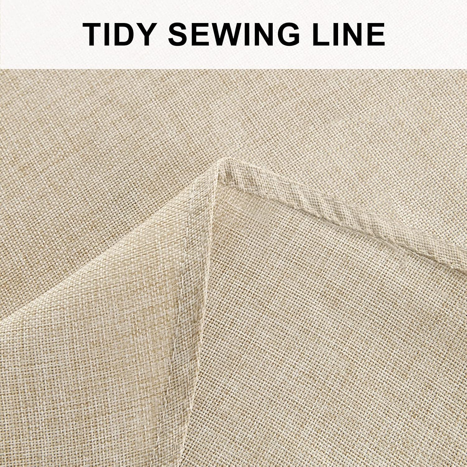 Detalle de Hiasan Round Tablecloth 80 Inch Linen Beige