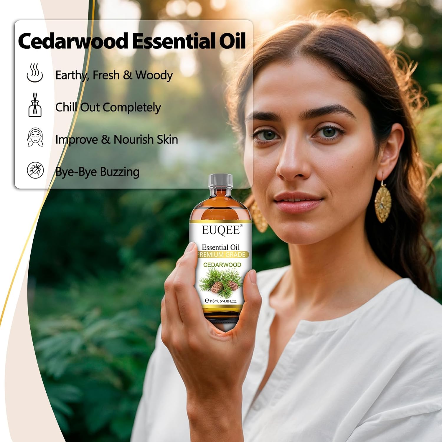 Detalle 2 de EUQEE cedarwood essential oil 4.0 fl oz