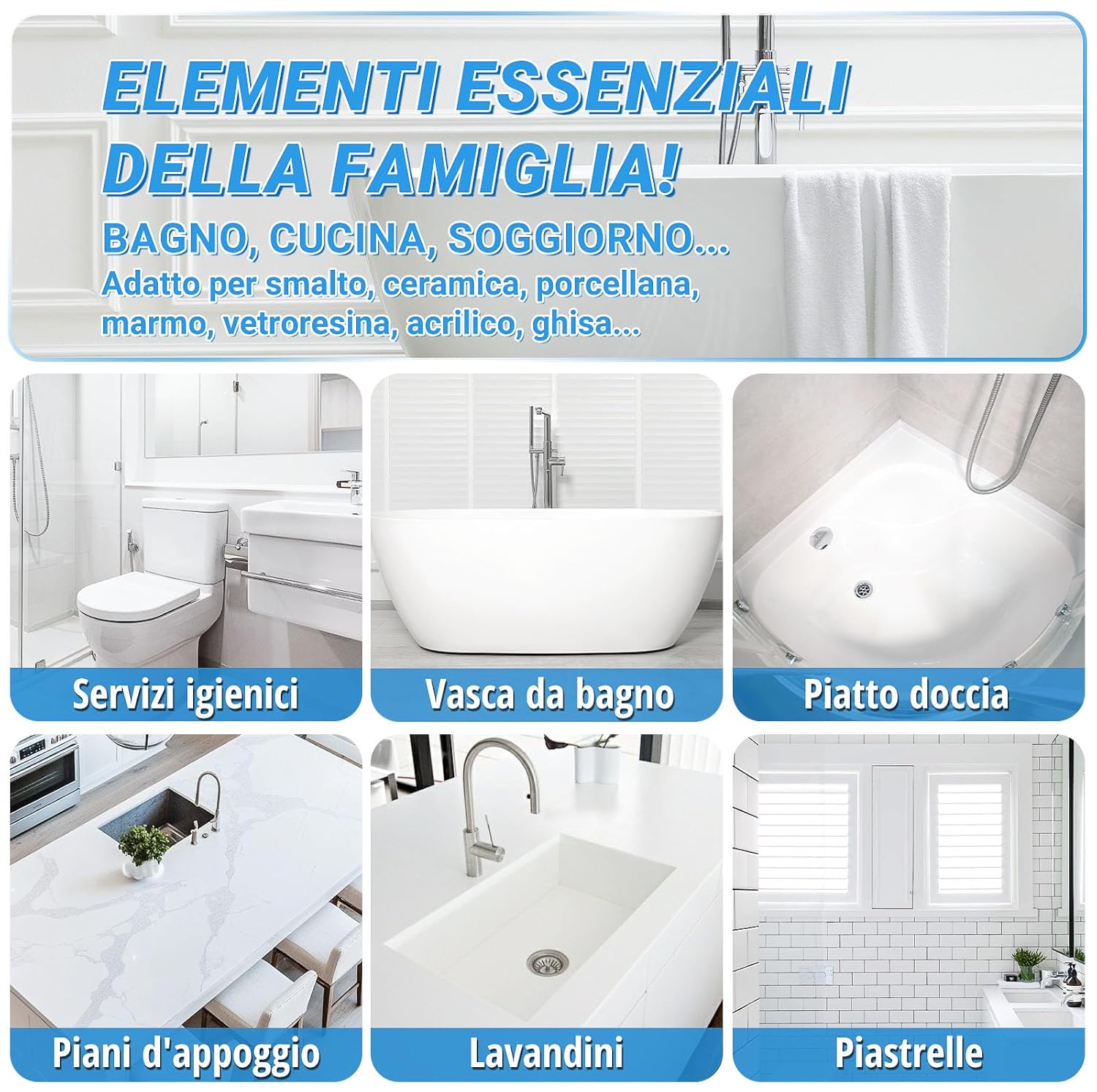 Thumbnail 2 de Kit Riparazione Ceramica e Smalto 140 g per vasca, lavandino e piatto doccia TUFINEIN