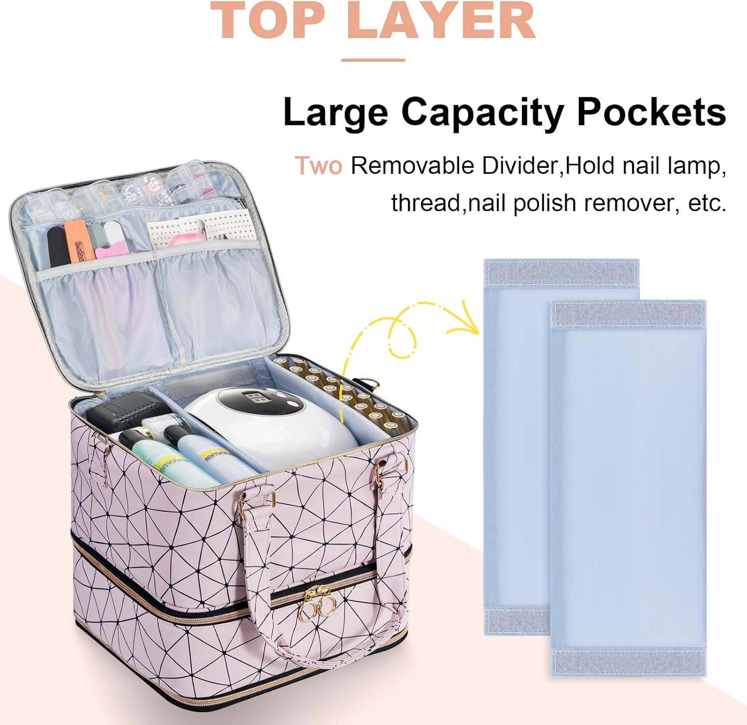 Thumbnail 2 de Uross Nail Polish Organizer Bag, 84-Bottle Capacity