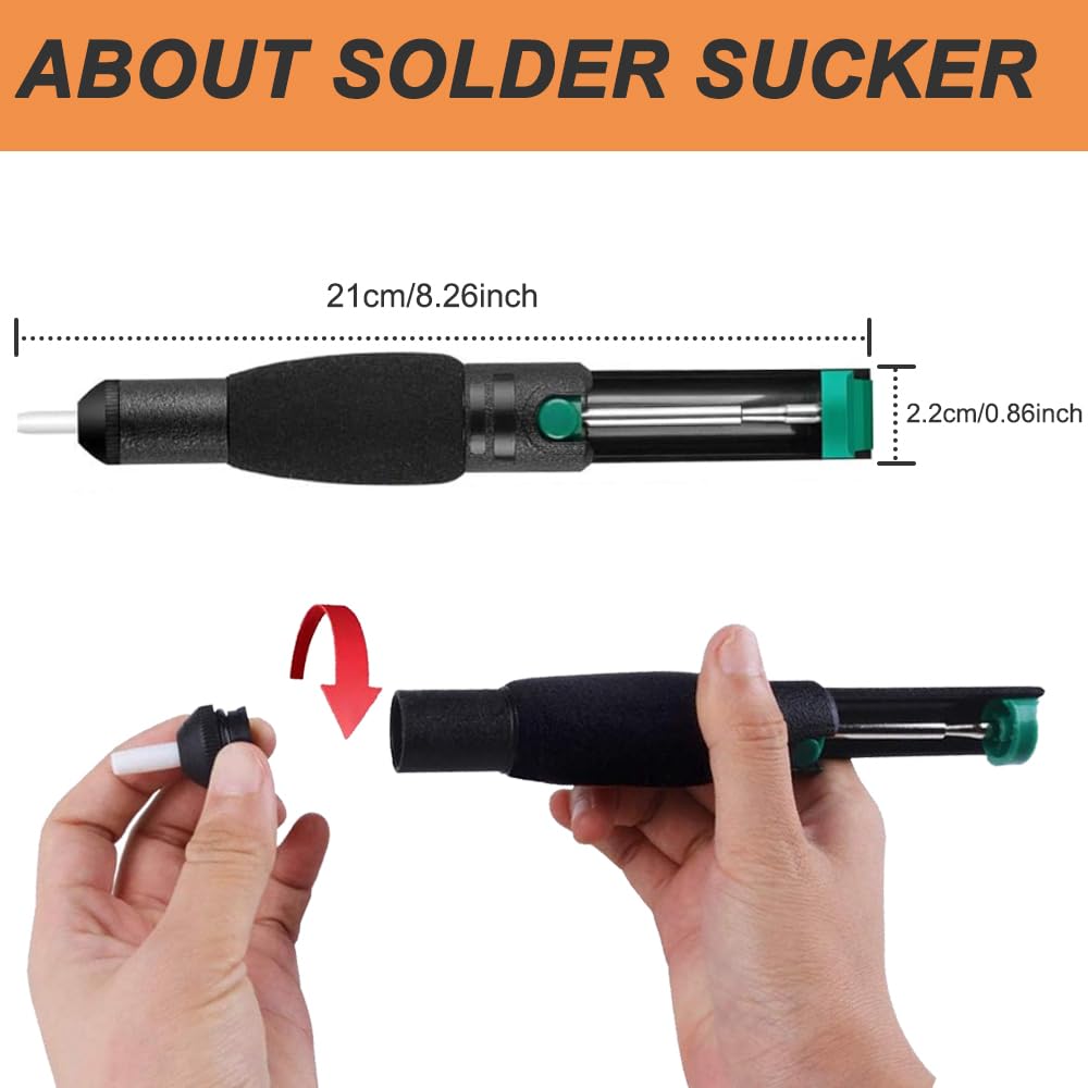 Thumbnail 5 de Xiatiaosann Solder Wick Braid with Flux and Desoldering Sucker (1.5mm, 2 Pack, 150cm each)