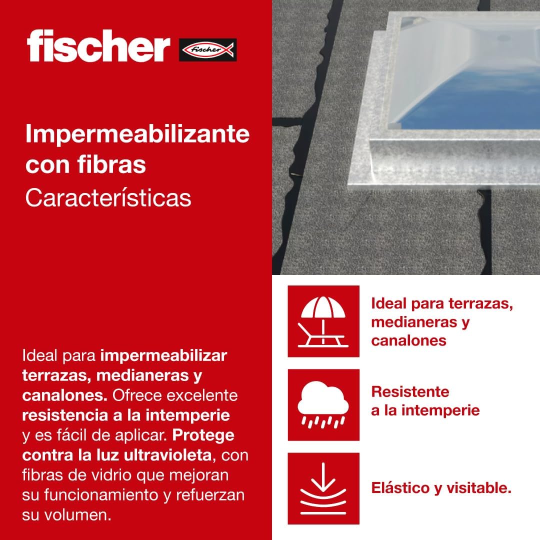 Thumbnail 8 de fischer - Pintura Impermeabilizante Resistente al Agua y Exteriores 🏠