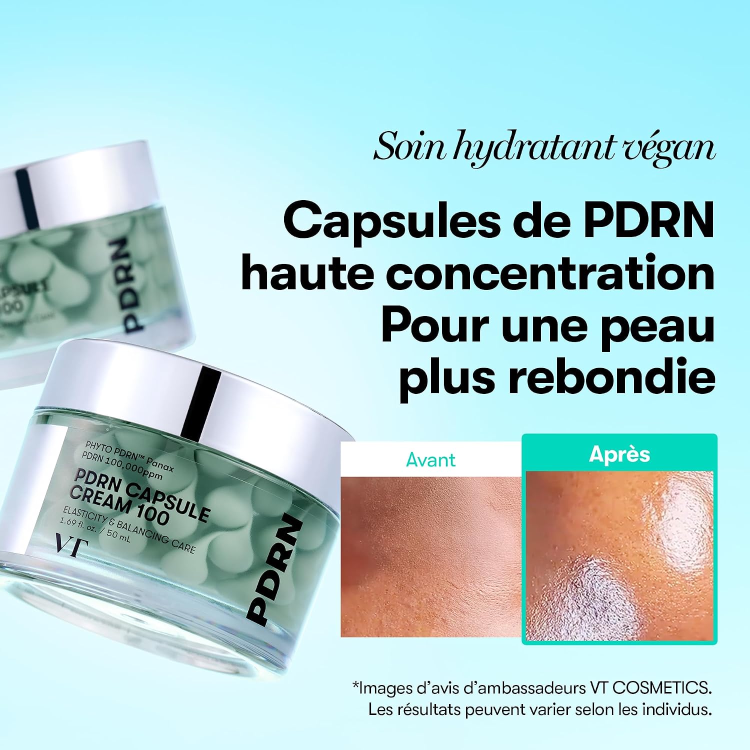 Detalle de VT COSMETICS Crema en Cápsulas PDRN 100: Hydrating, Firming & Glow in a Jar