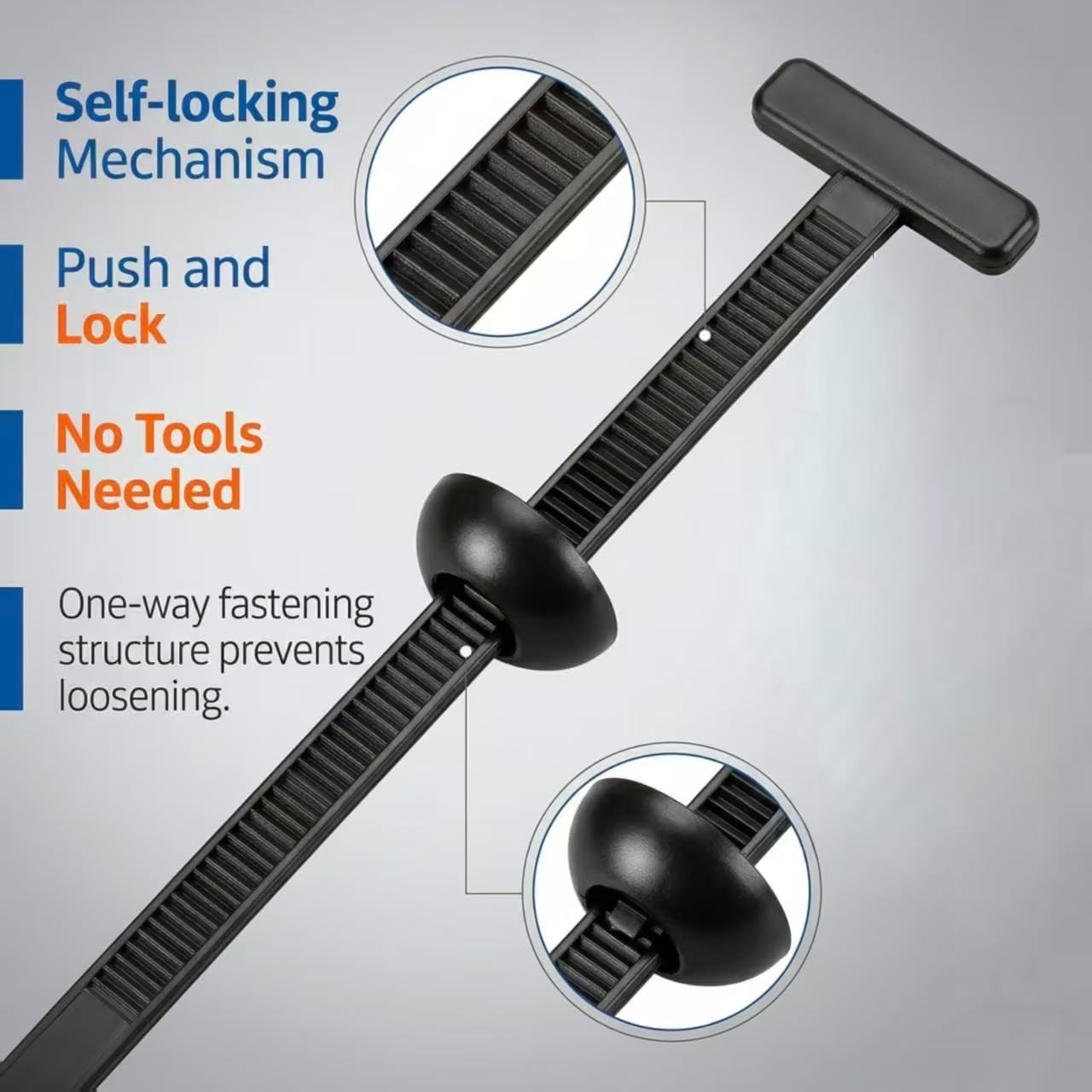 Thumbnail 1 de Nylon automotive cable tie fasteners