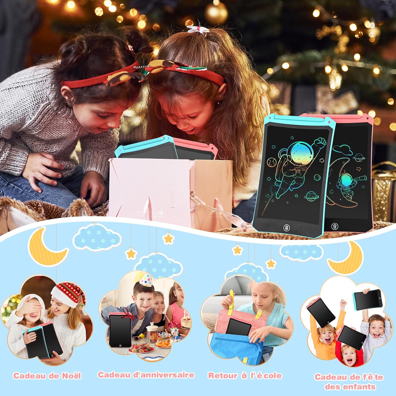 Thumbnail 6 de RaceGT Tablette dessin enfant LCD 8,5 pouces ardoise magique, lot de 2