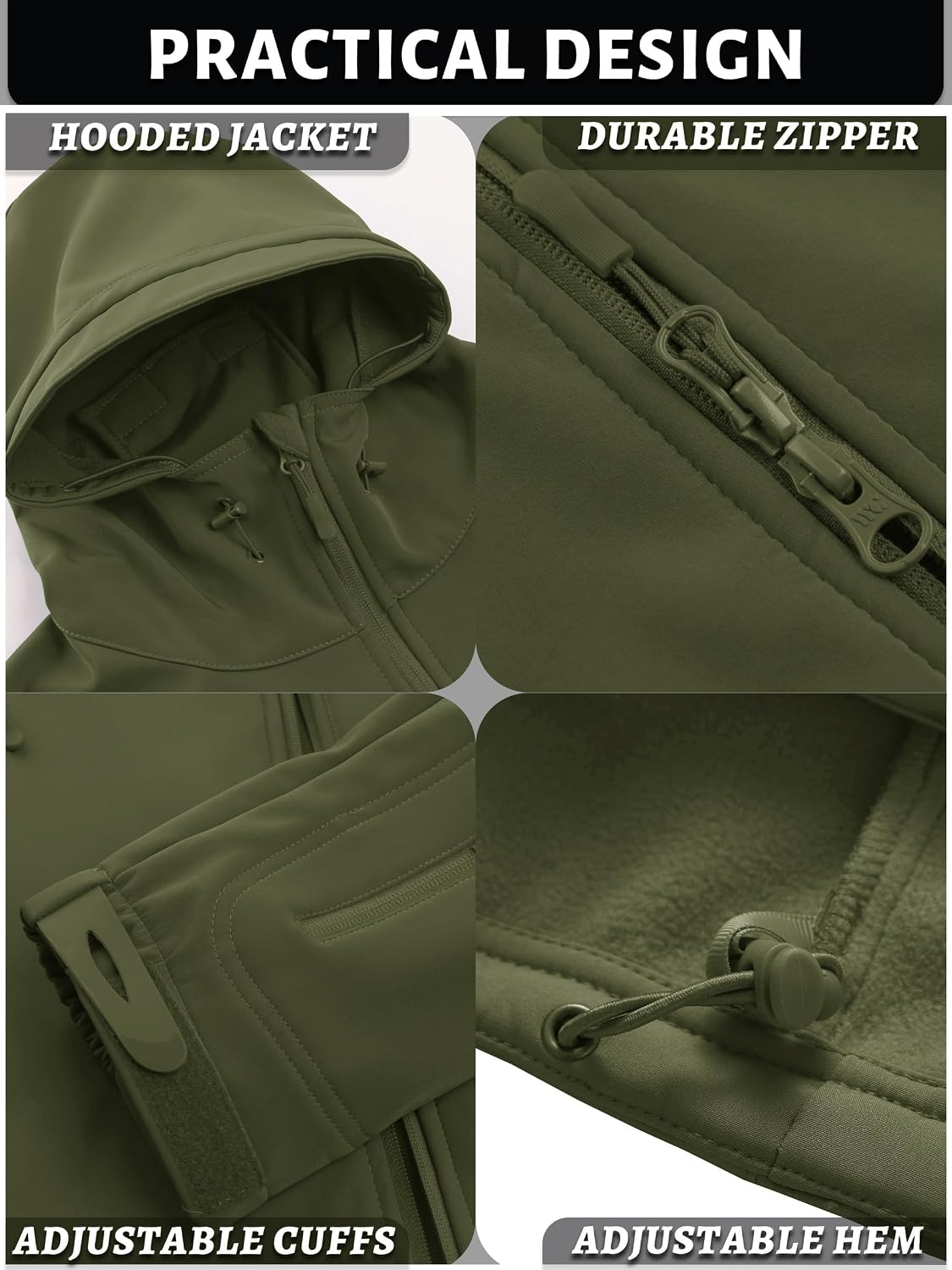 Thumbnail 5 de TACVASEN Special Ops Softshell Jacket 1️⃣0️⃣0℉