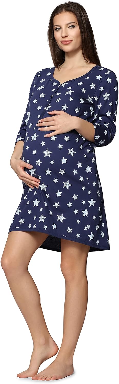 Thumbnail 6 de Be Mammy chemise de nuit grossesse coton BE20-176