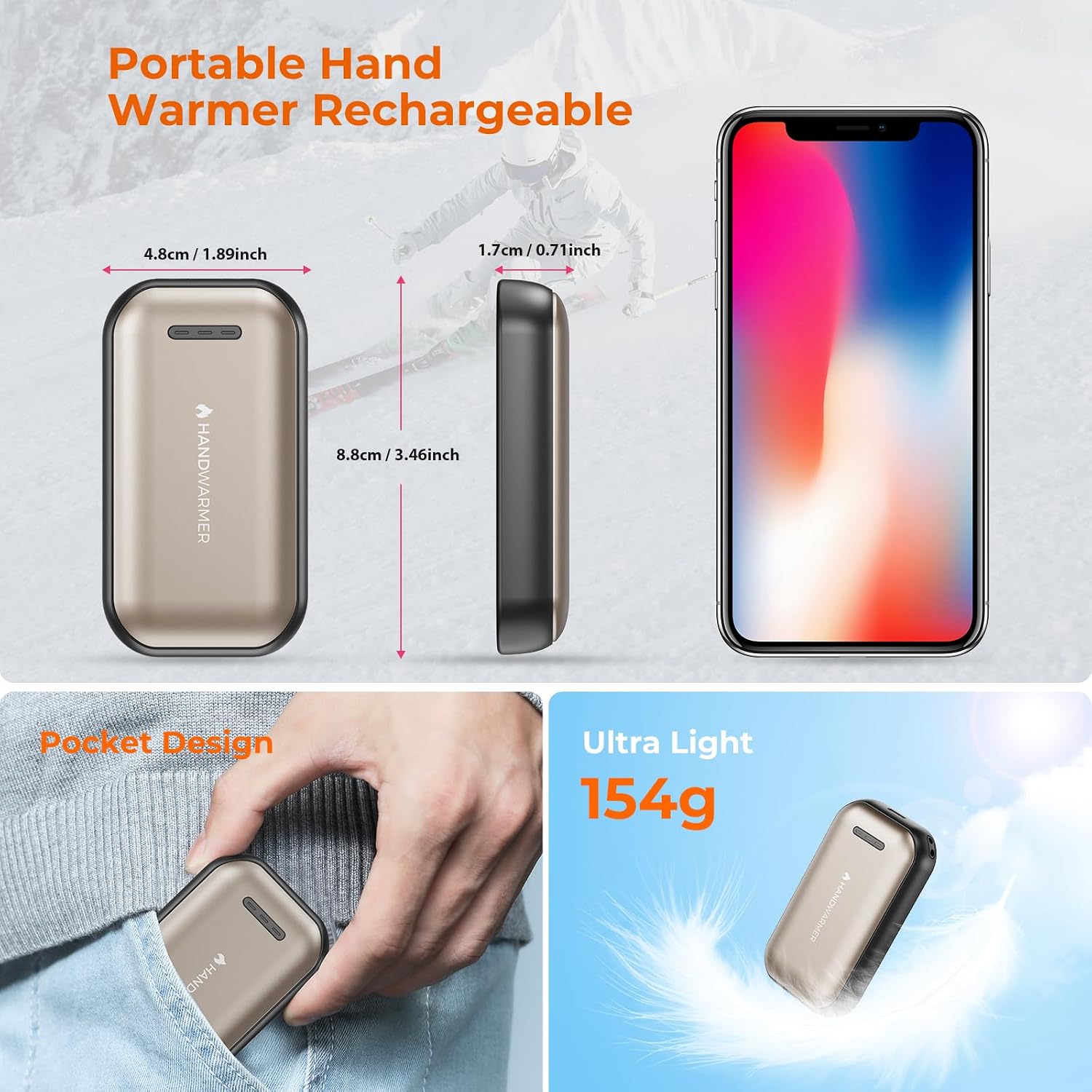 Thumbnail 5 de Fitabok Hand Warmers 6000mAh Rechargeable Pack